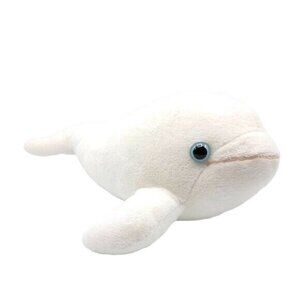 Aurora Beluga Whale Realistic Plush White 17" Ocean Aquarium Destination Nation